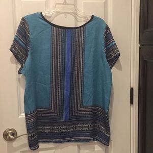 The Limited Teal Stripped Blouse